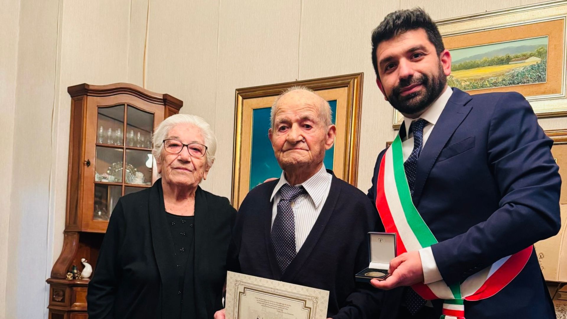 Grande festa a Cagliari, il Comune celebra i 104 di Costantino Mereu