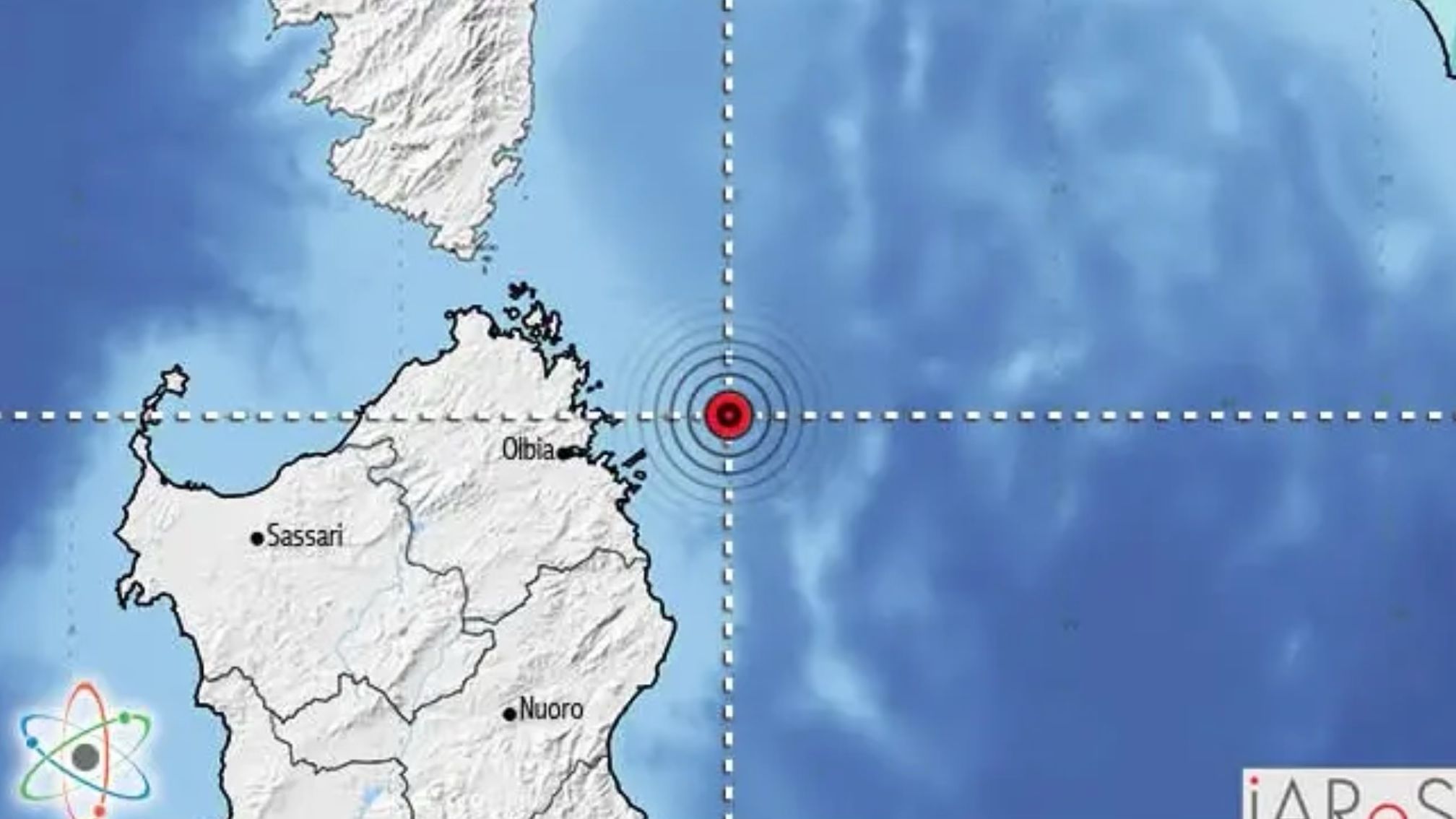 Terremoto di magnitudo 2.5 al largo di Olbia, non si registrano danni